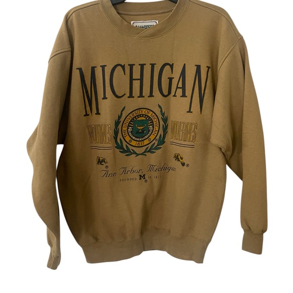 Vintage University of Michigan Wolverines Crewneck Sweatshirt College size M - Picture 2 of 5
